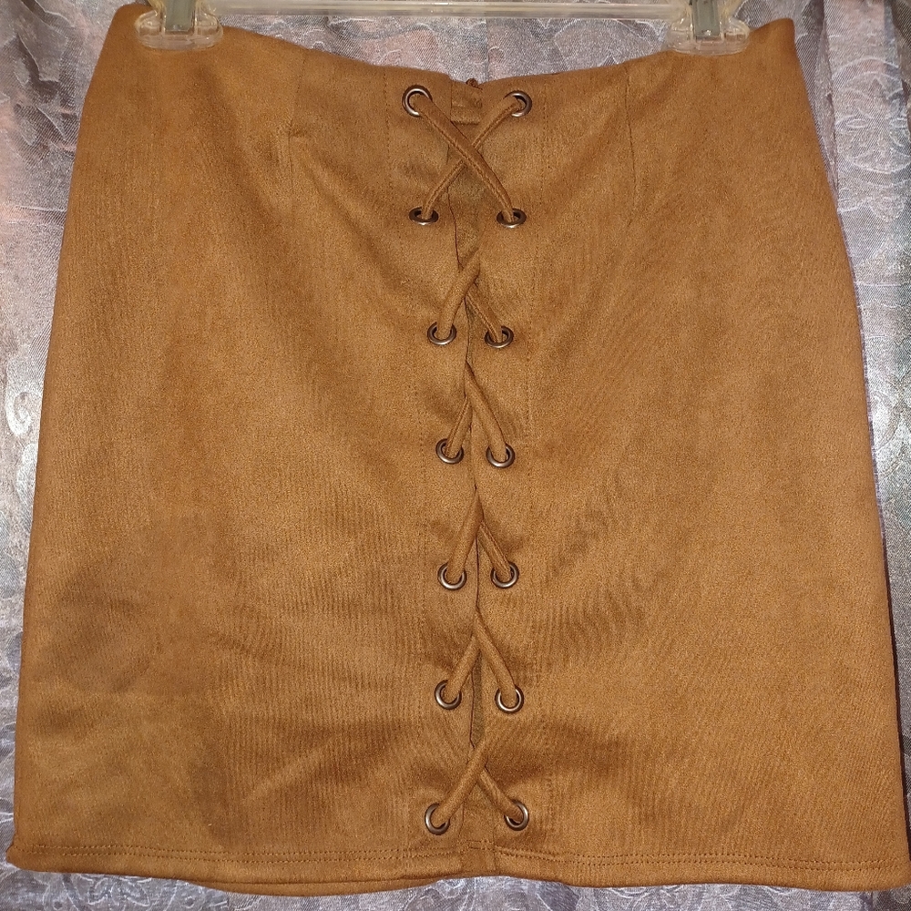 Mini skirt large feels like suede